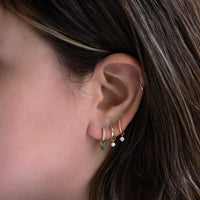 Tiny Gemstone Earring Charm Opal