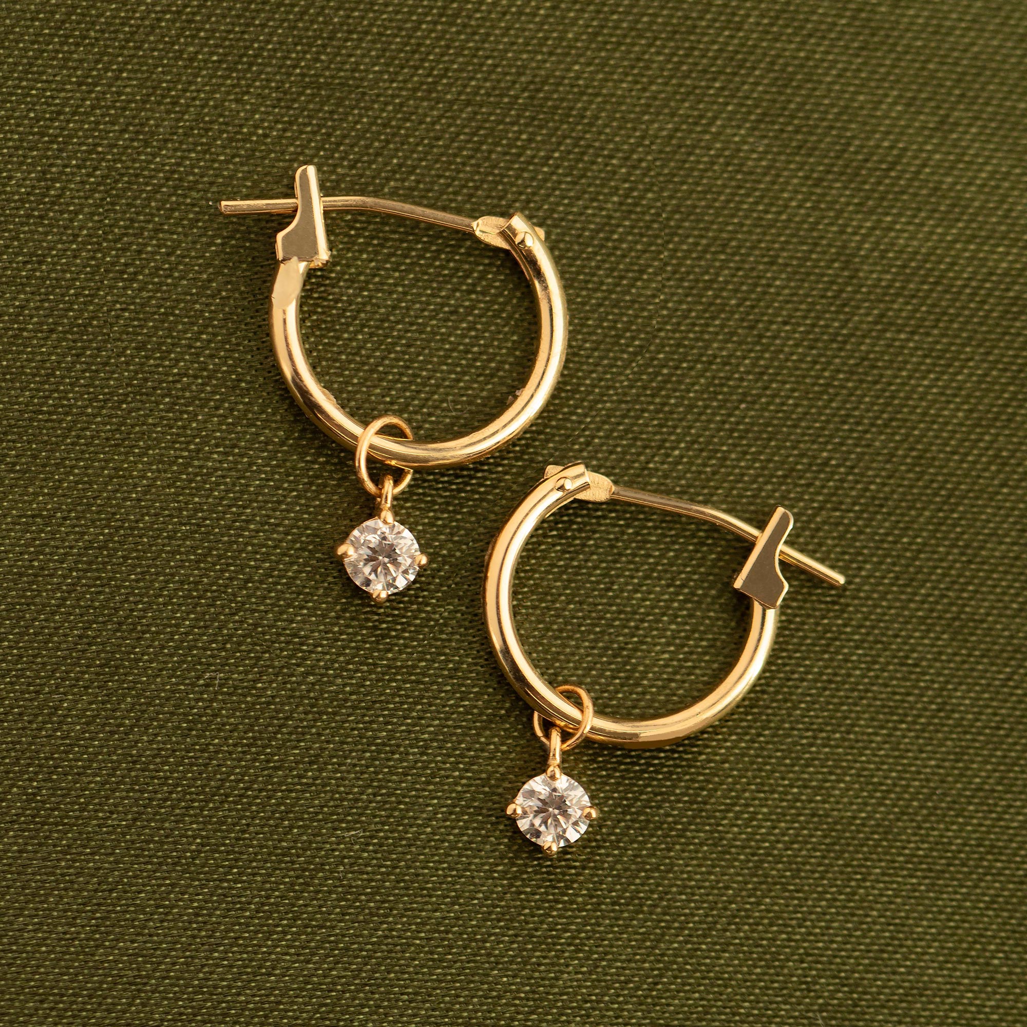 Tiny Gemstone Earring Charm Moissanite