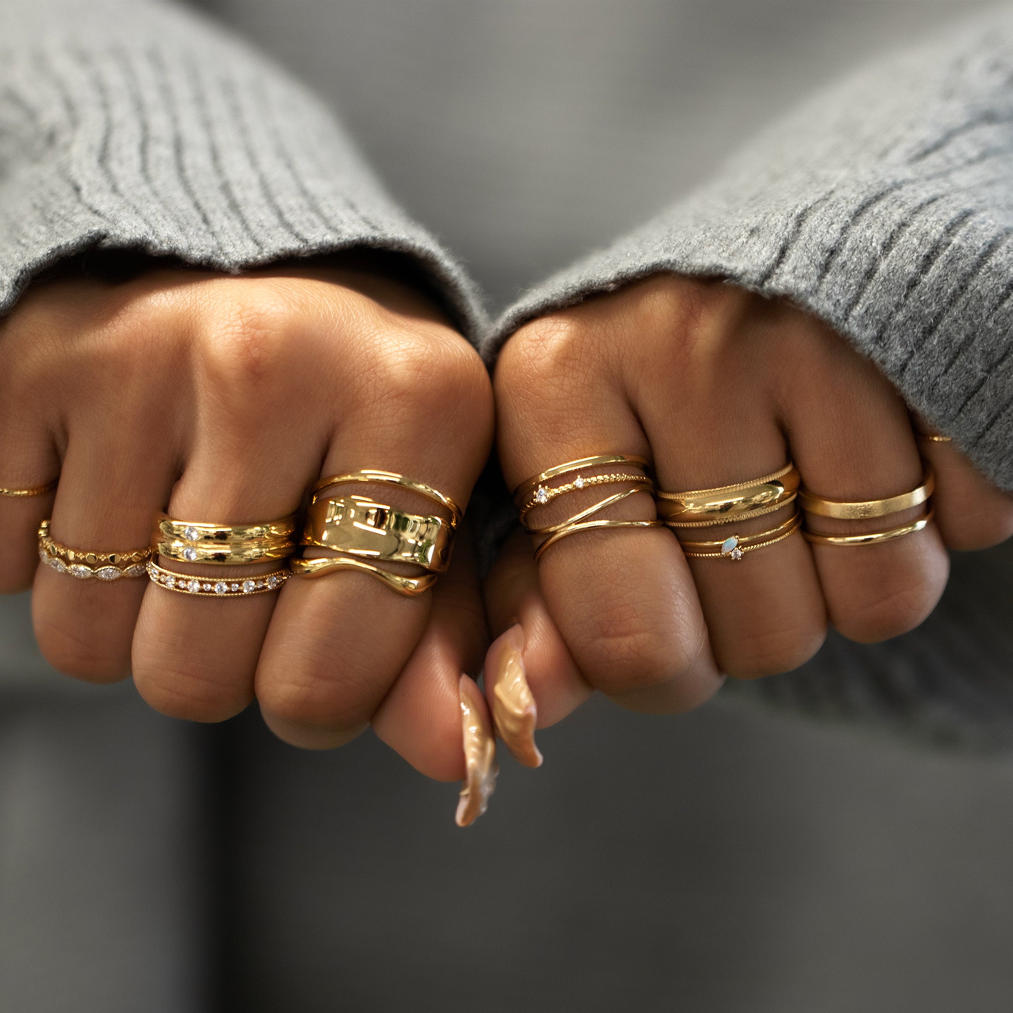 Gold Criss Cross Ring, Dainty Stacker Rings – AMYO Jewelry