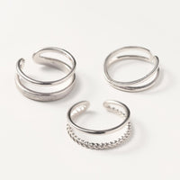 Rope Double Band Stacking Ring