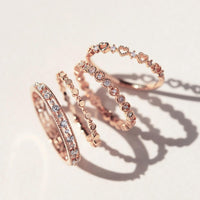 Flat Beaded Stacking Ring