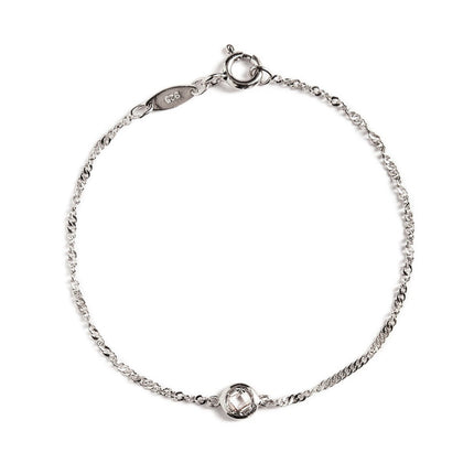 Solitaire Singapore Chain Bracelet