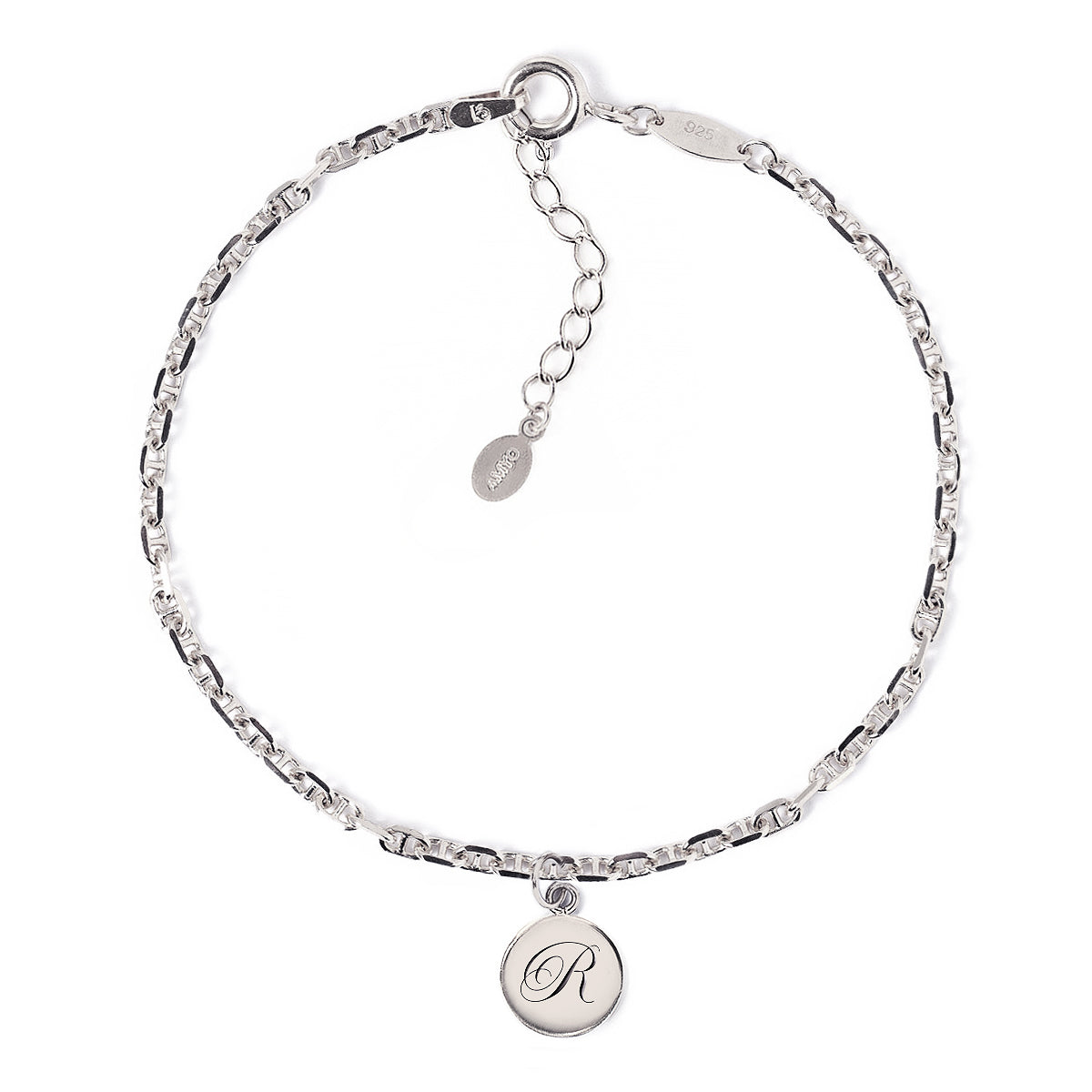 Engraved Charm Marina Chain Bracelet