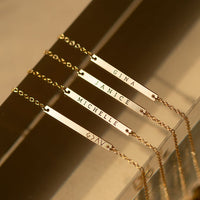 Thin Bar Initial Bracelet