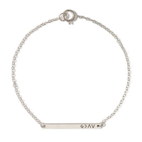 Thin Bar Initial Bracelet