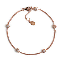 Dainty rose gold star bracelet