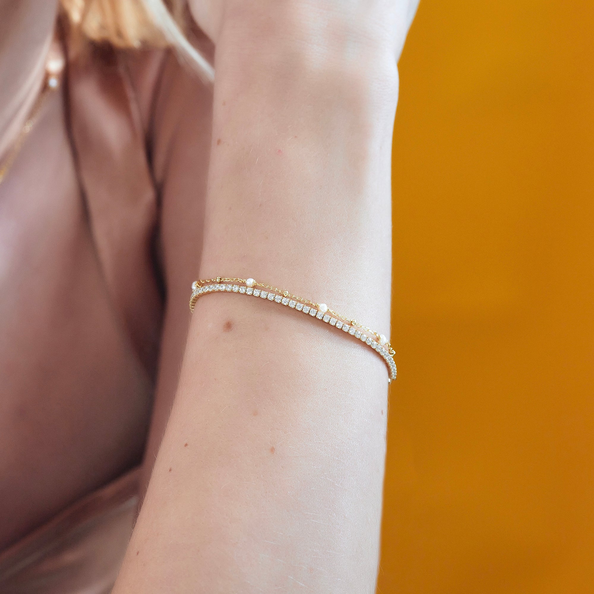 Freshwater Pearl Bracelet, Dainty Bracelet, Gold Bracelet – AMYO