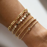 Solitaire Singapore Chain Bracelet