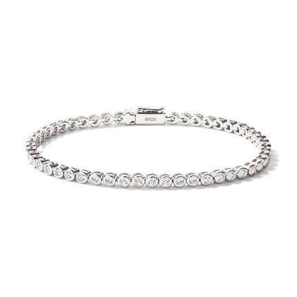 Dainty Crystal Bezel Tennis Bracelet