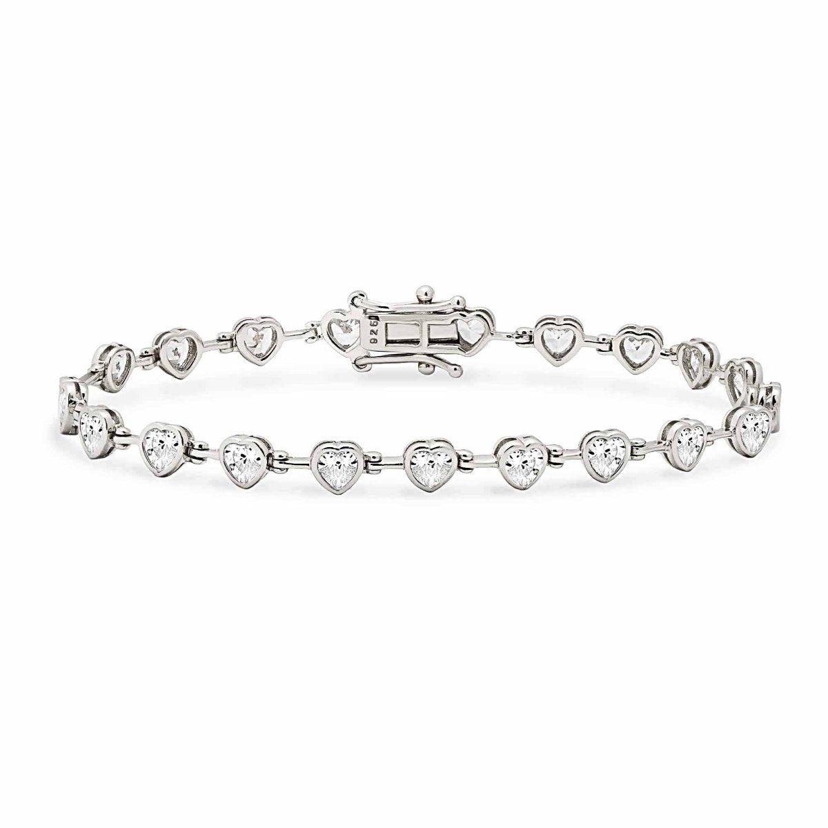 Heart Link Tennis Bracelet
