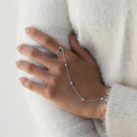 Crystal Pave Ring Handchain