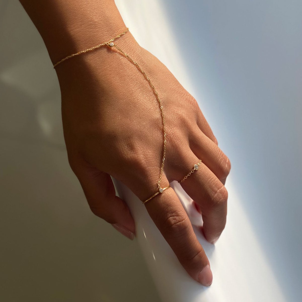 Chain Rings Gold, Solid-Gold Rings, Dainty Ring, Delicate Ring – AMYO ...