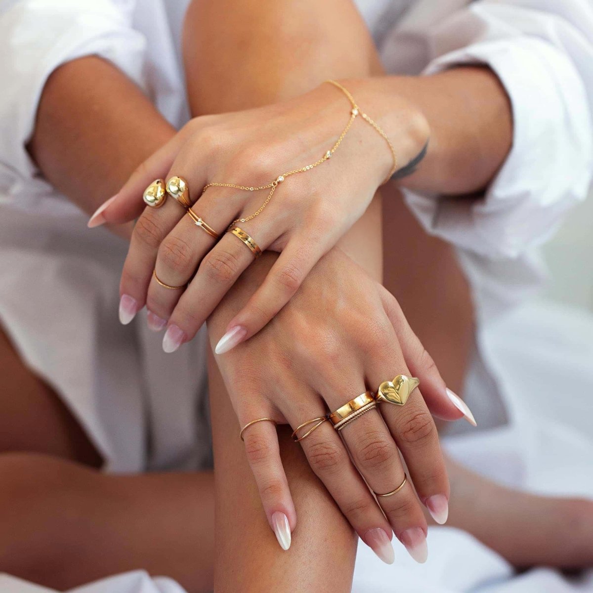 Pavé Eternity and Band Ring Set