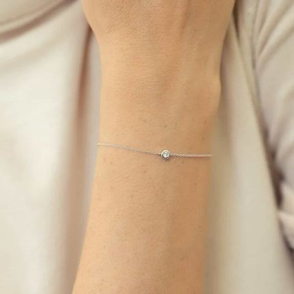 Tiny Diamond Bezel Bracelet