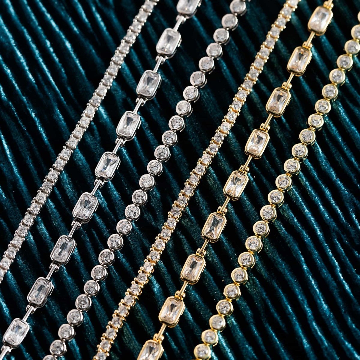 Dainty Crystal Bezel Tennis Bracelet