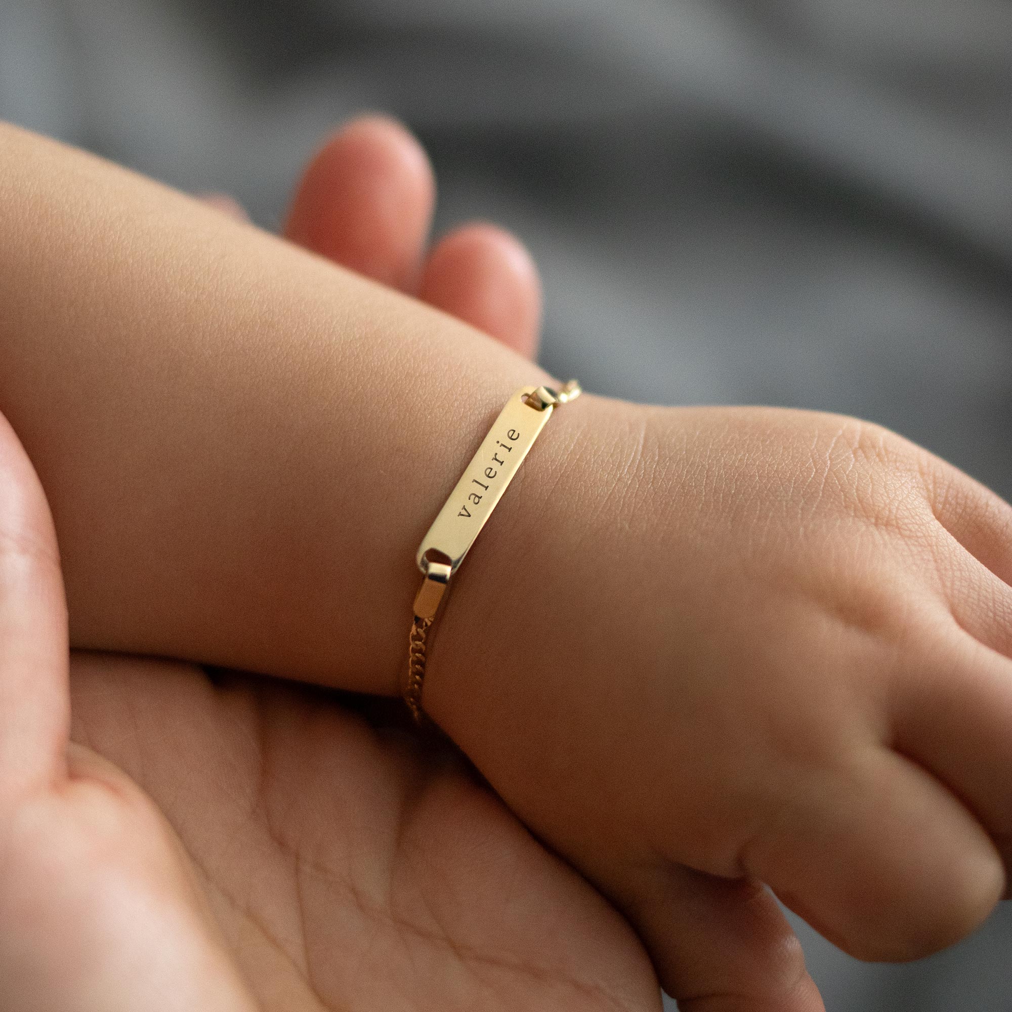 Baby ID Diamond Cut Bracelet