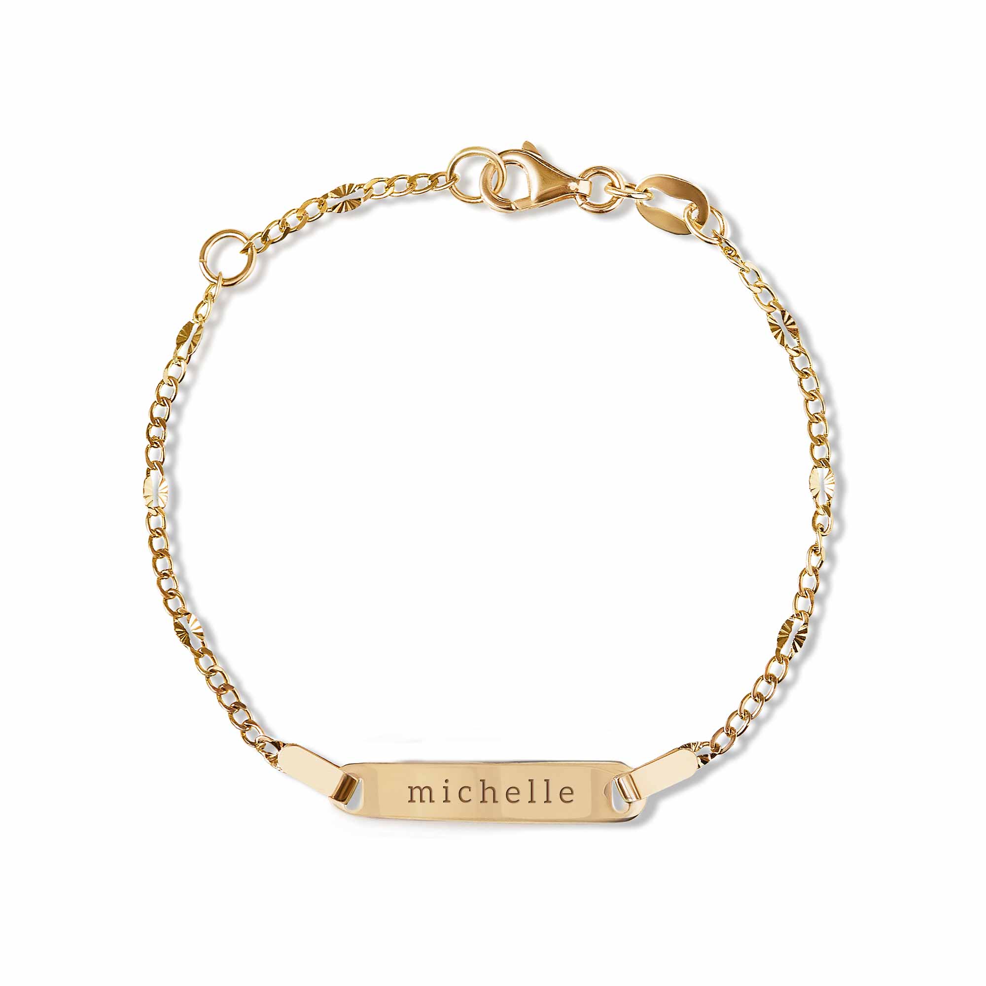 Baby ID Diamond Cut Bracelet