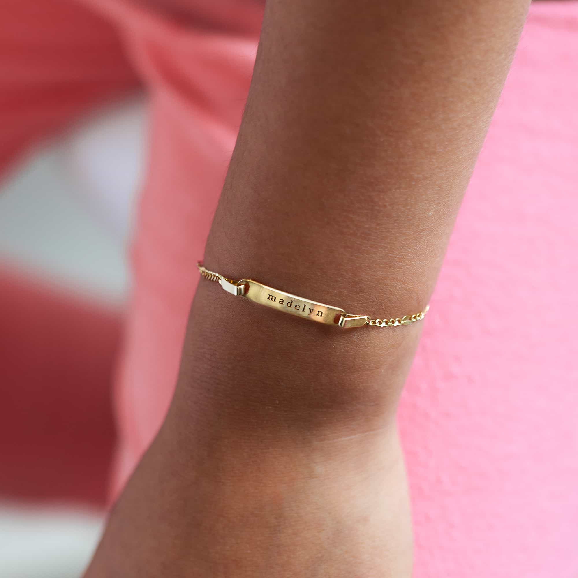 Baby ID Diamond Cut Bracelet