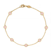 Gemstone Circle Bracelet Rose Quartz