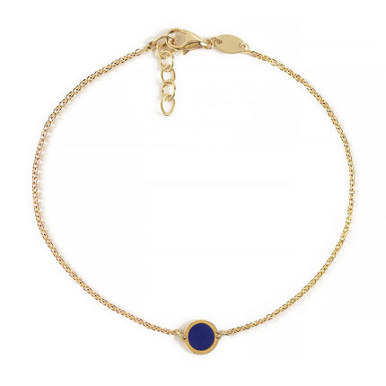Single Gemstone Circle Bracelet Lapis Lazuli