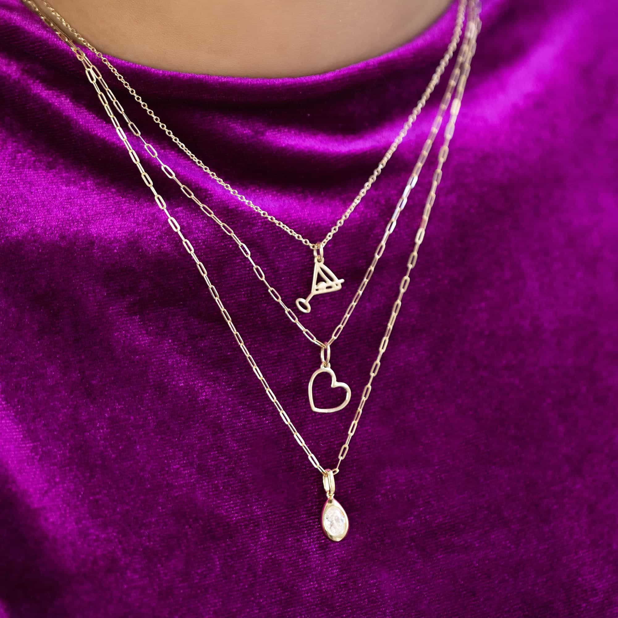 Martini Glass Charm Pendant