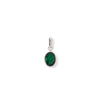 Oval Gemstone Charm Emerald