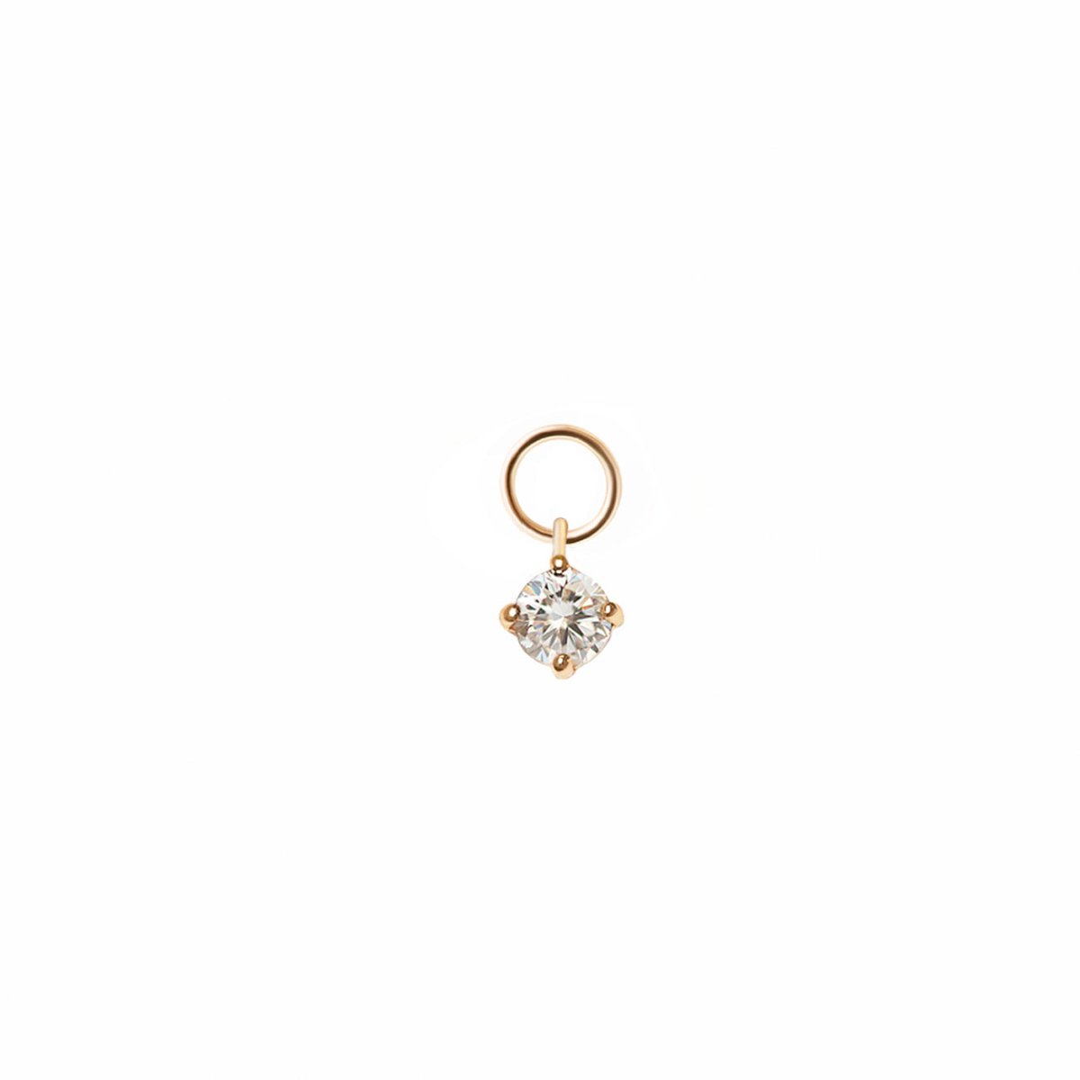 Tiny Gemstone Earring Charm Moissanite