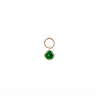 Tiny Gemstone Earring Charm Emerald