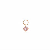 Tiny Gemstone Earring Charm Pink
