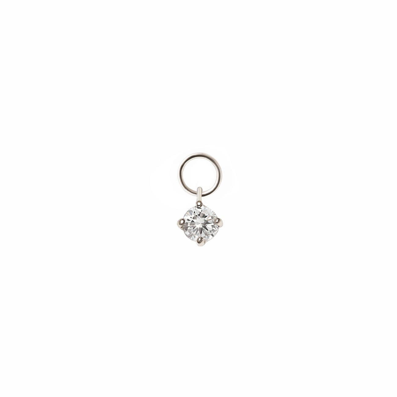 Tiny Gemstone Earring Charm Moissanite