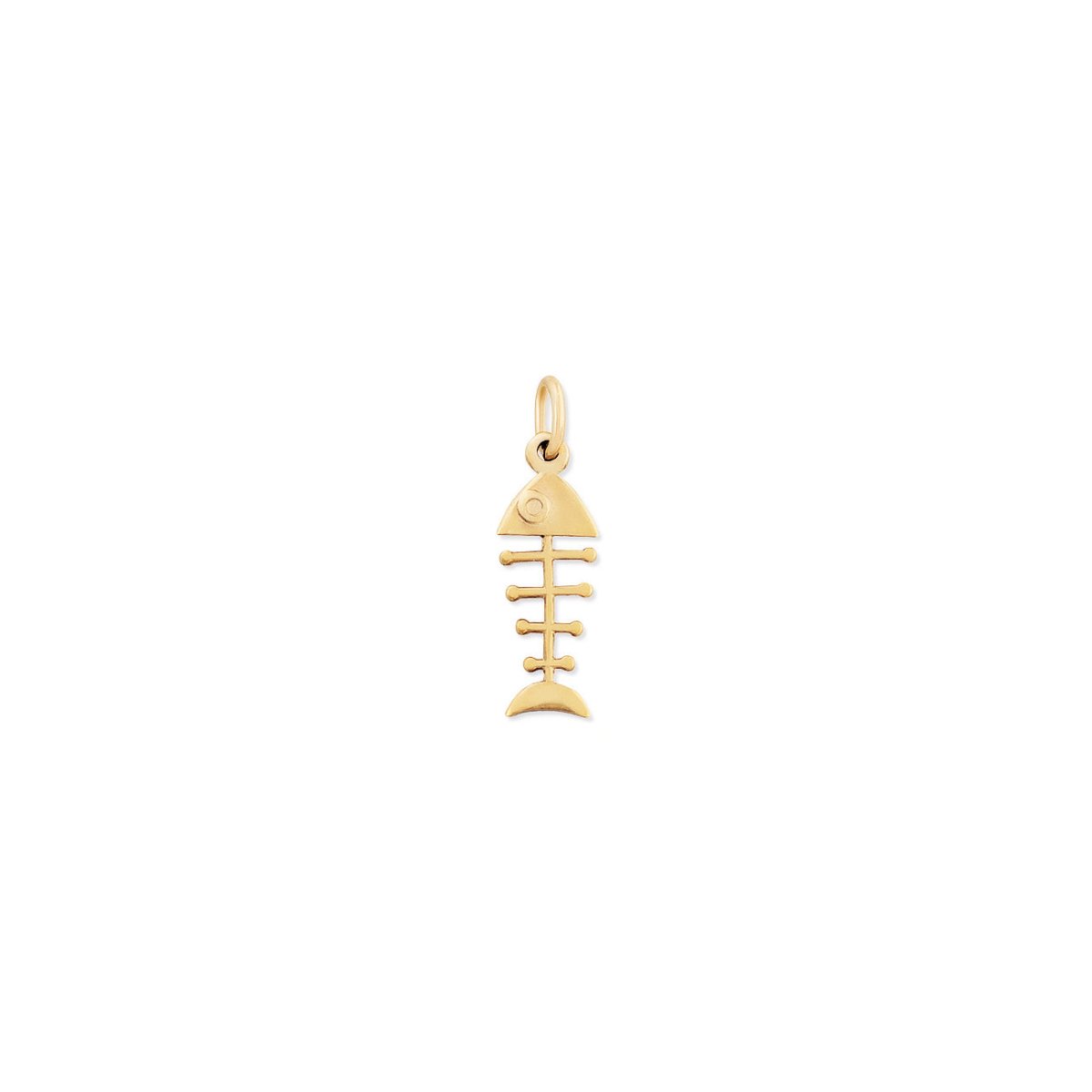 Fishbone Charm Pendant