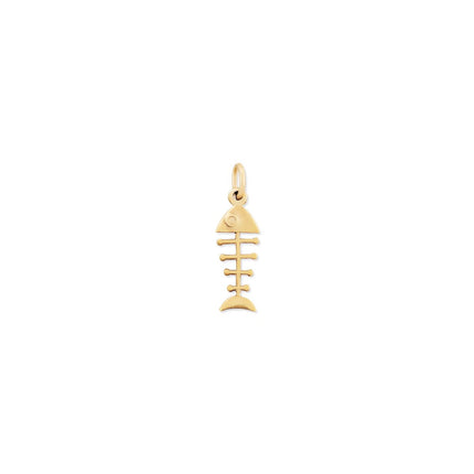 Fishbone Charm Pendant