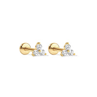 Clover Pavé Flat Back Studs