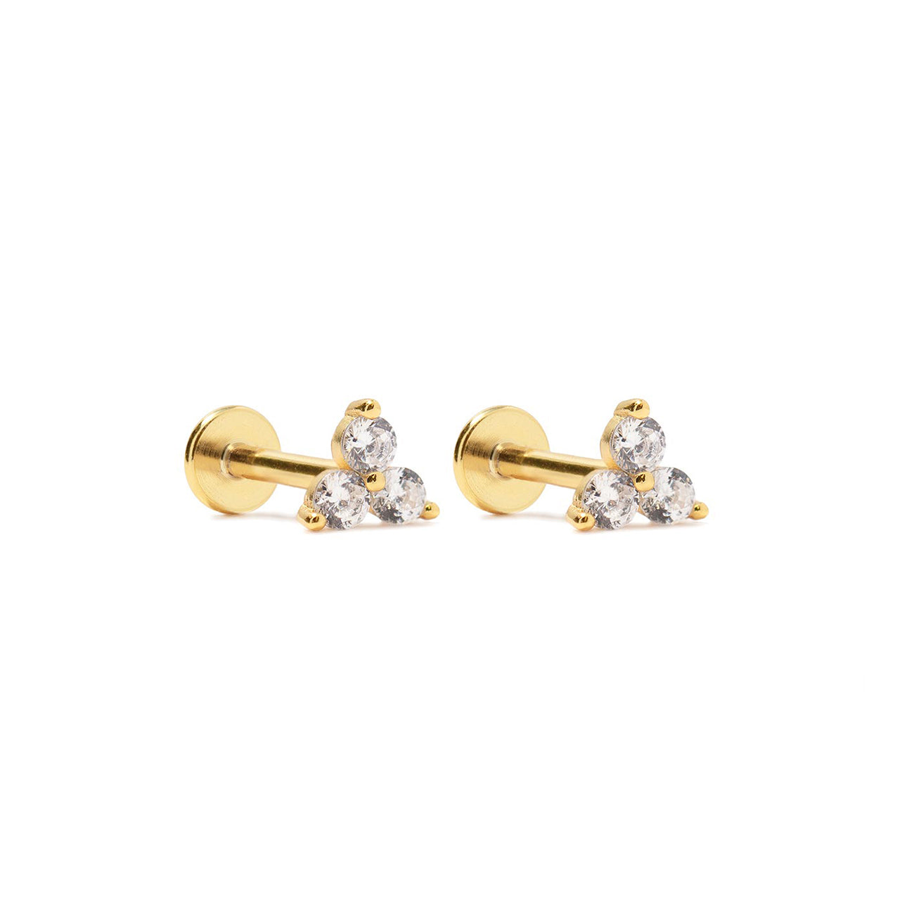 Clover Pavé Flat Back Studs