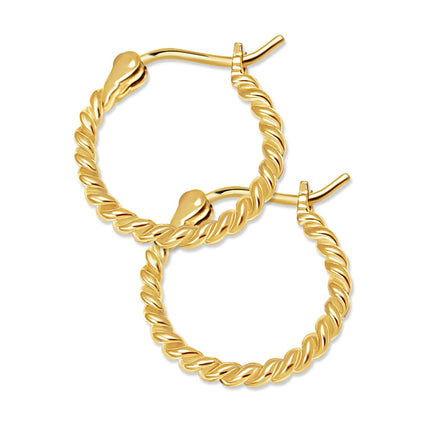 Twisted Rope Hoop Earrings