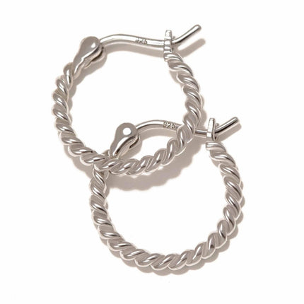 Twisted Rope Hoop Earrings