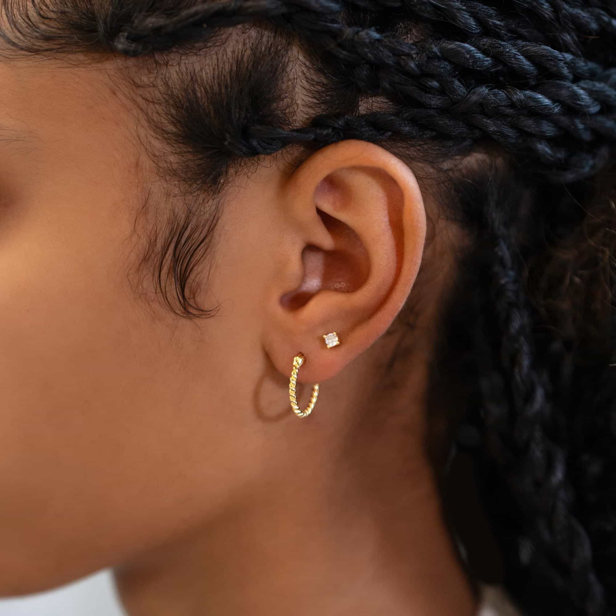 Twisted Rope Hoop Earrings