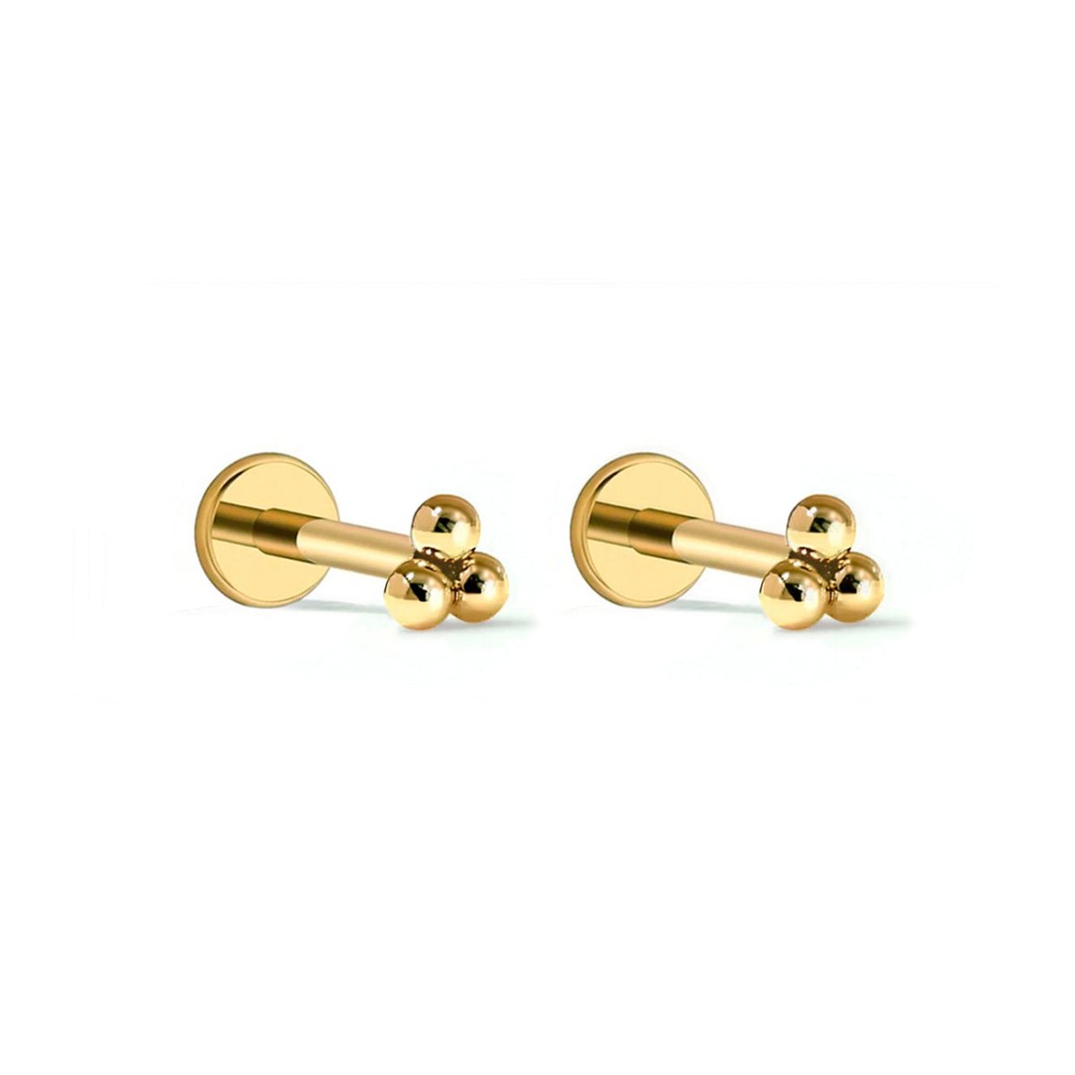 Tiny Trinity Ball Flat Back Studs