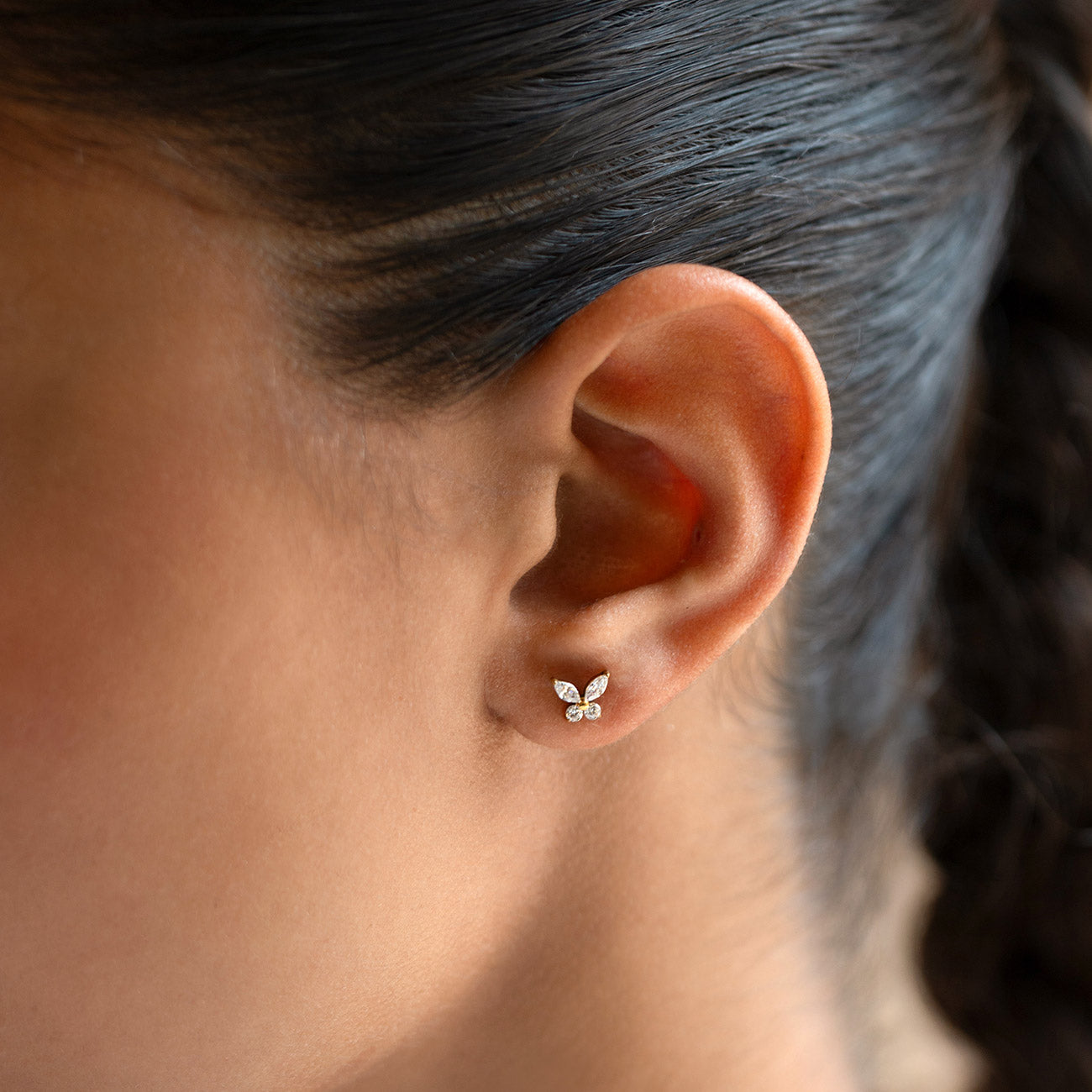 Crystal Butterfly Flatback Studs