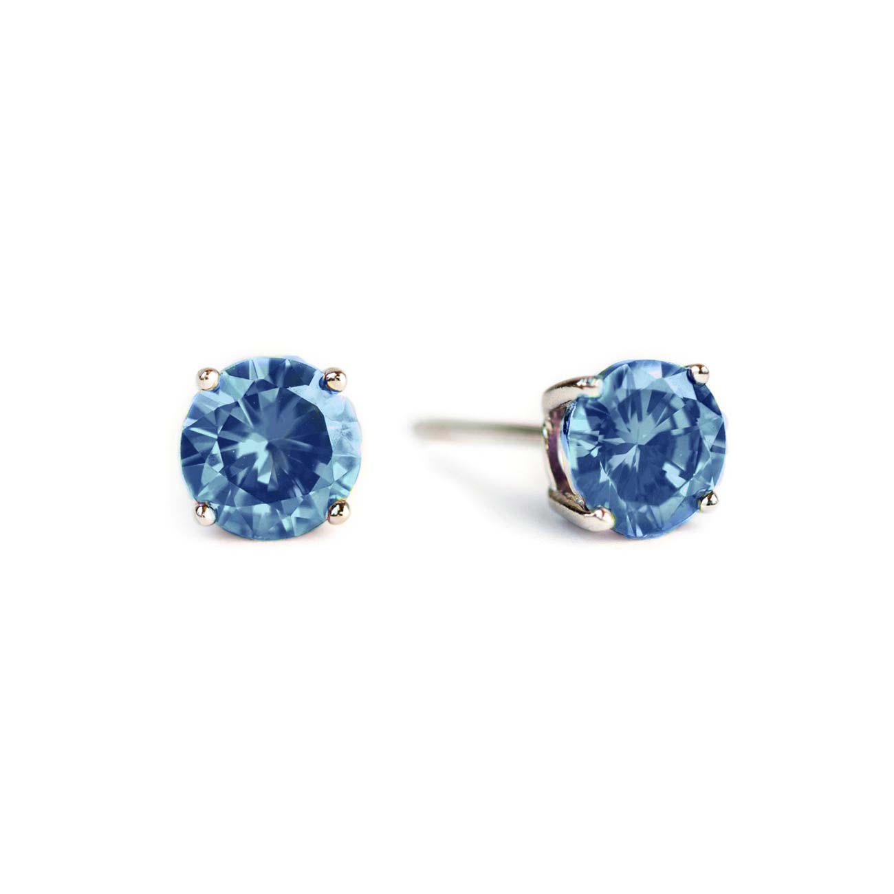 Gemstone Studs Blue Zircon