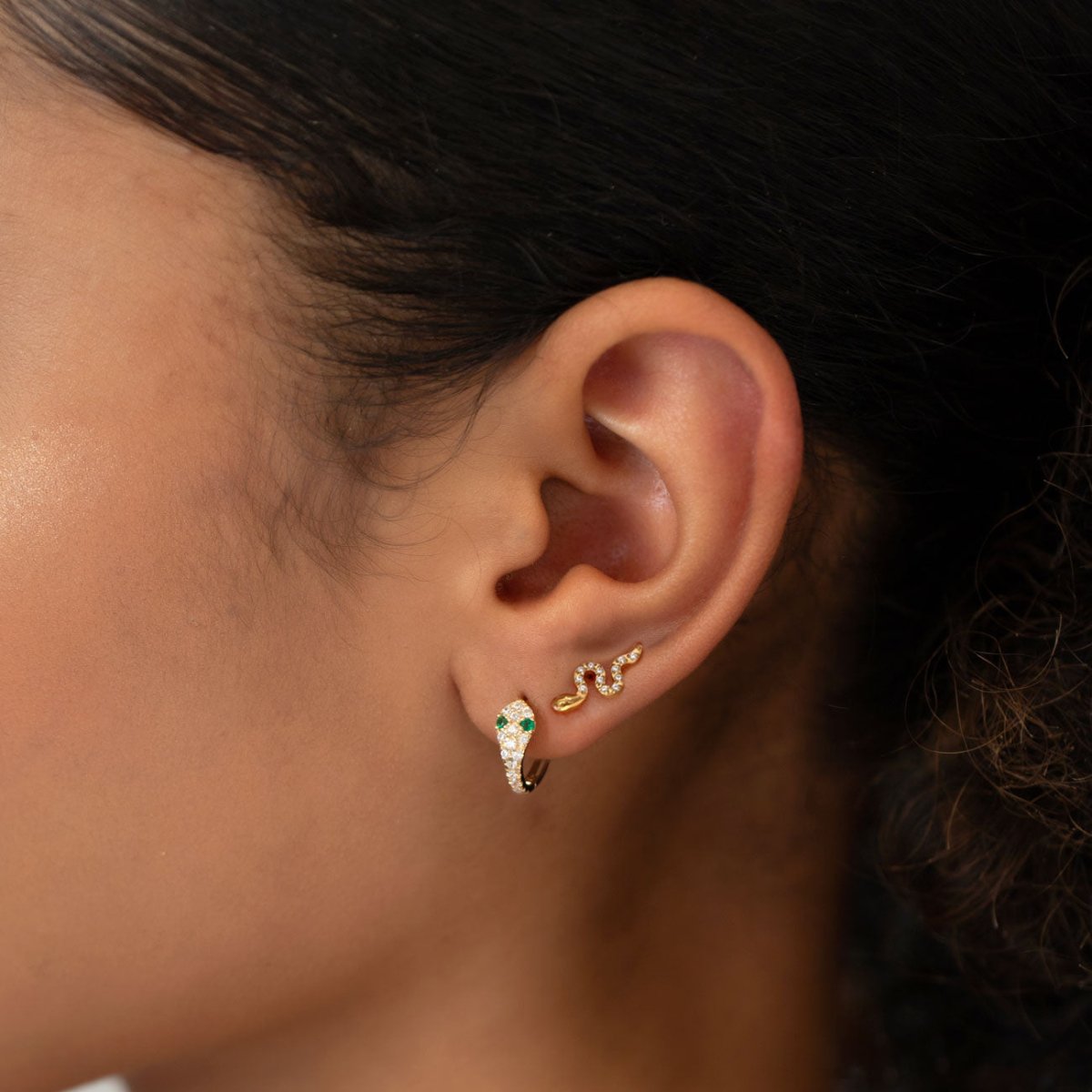 Pavé Serpent Flat Back Stud