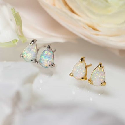 Pear-shaped Opal Earrings