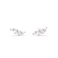 Tiny Marquise Curve Studs