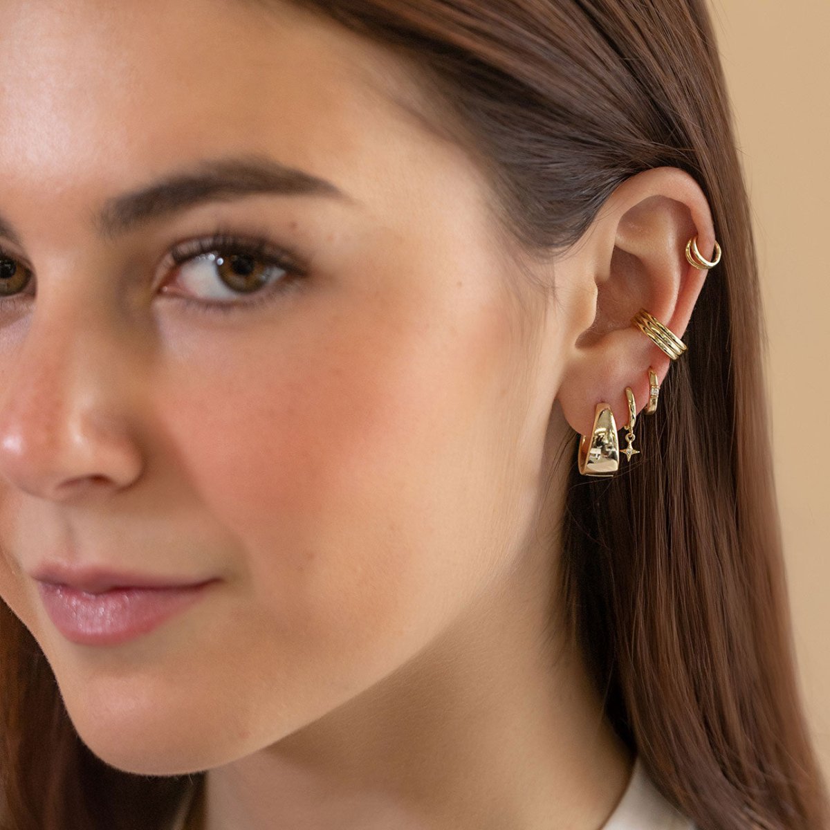 Bold Teardrop Small Hoops