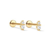 Tiny Pavé Duo Studs