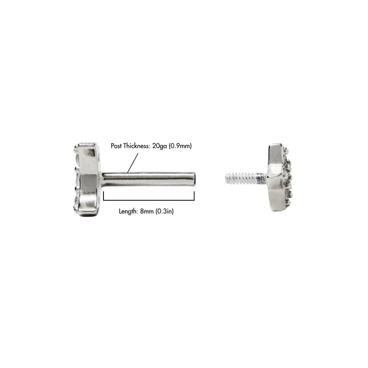 Moon + Star Flat Back Studs