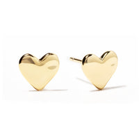 Hammered Heart Studs