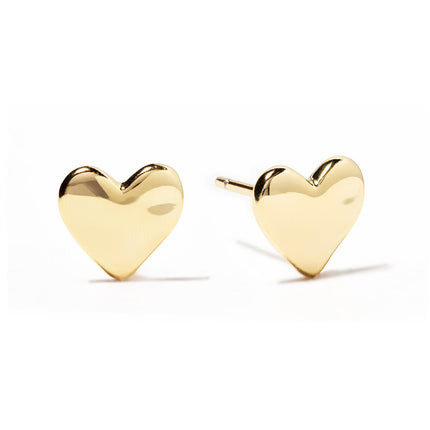 Hammered Heart Studs