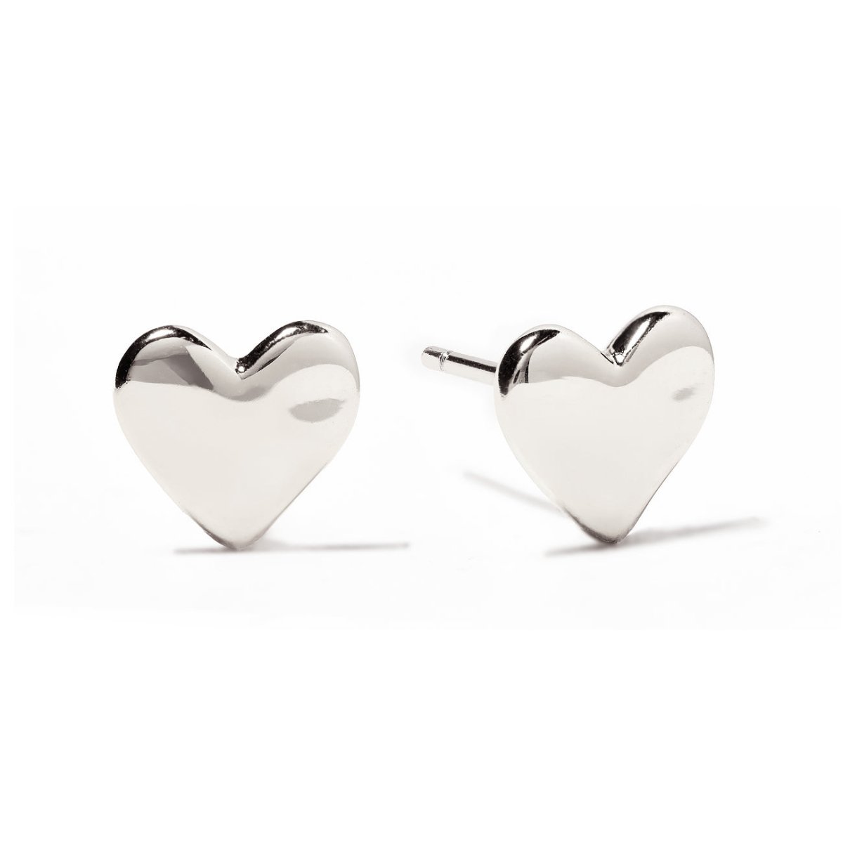 Hammered Heart Studs