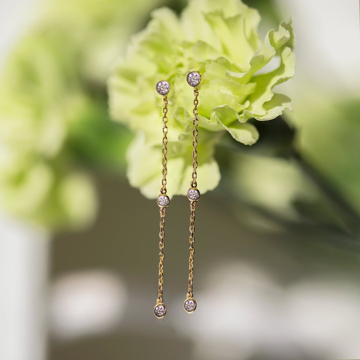 Dainty Crystal Drop Earrings, Earrings - AMY O. Jewelry